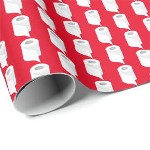 Toilet Paper Roll Funny Quarantine Theme Red