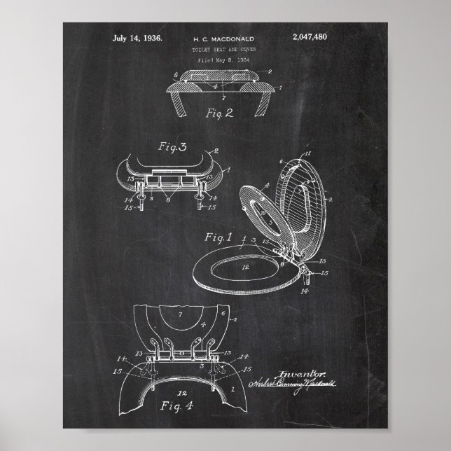 Toilet Paper Roll Patent Poster (Front)