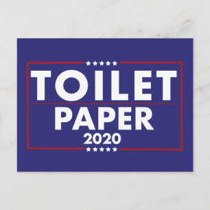 Toilet Paper satire Trump Pence 2020 sign humourou Postcard