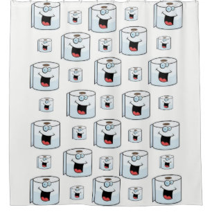 Toilet paper white childrens showercurtain shower curtain
