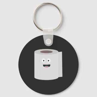 Toilet paper with face key ring