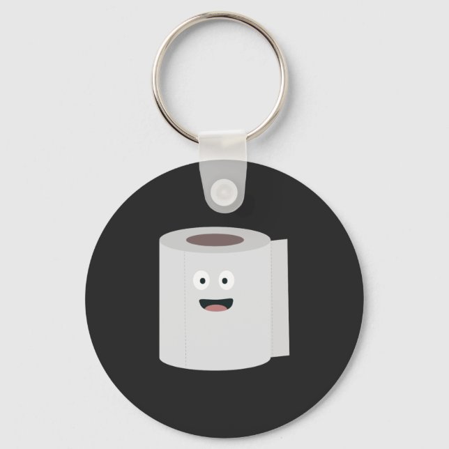 Toilet paper with face key ring (Front)