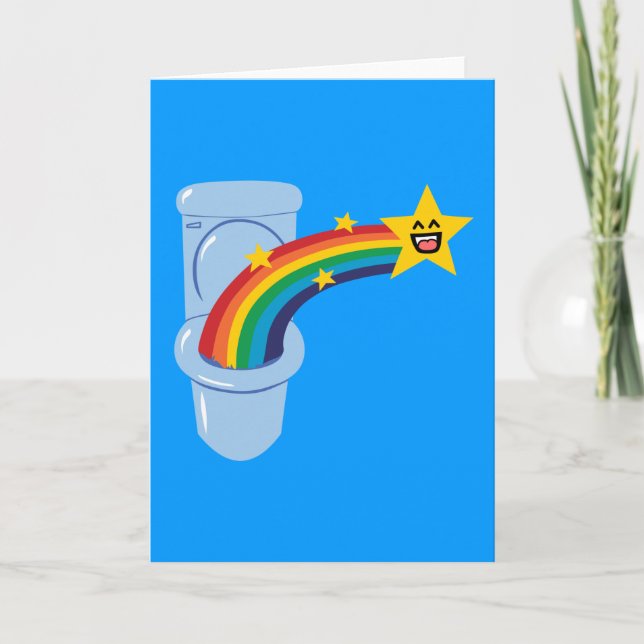 Toilet Rainbow Card (Front)