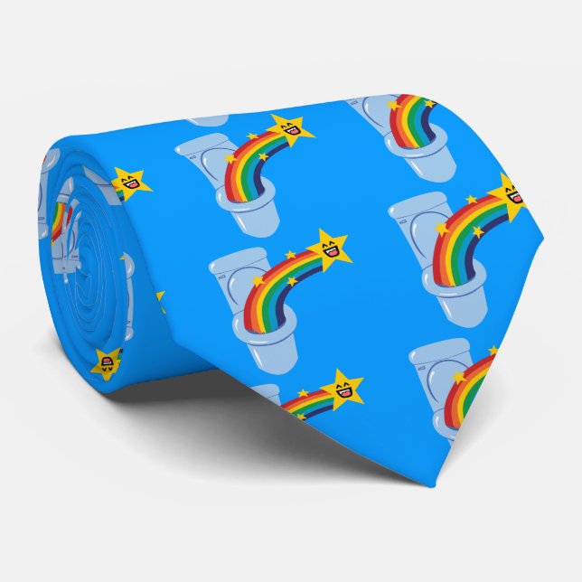 Toilet Rainbow Tie (Rolled)