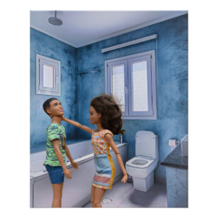 Toilet seat conflict poster