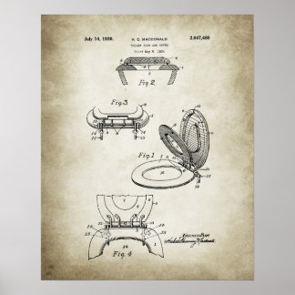 Toilet Seat Patent Poster