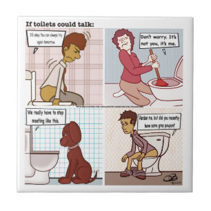 Toilet Talk Ceramic Tile