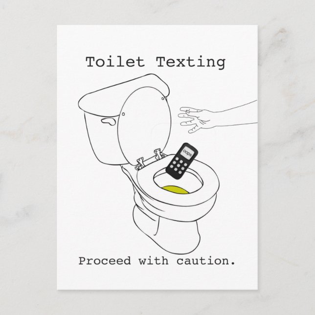 Toilet Texting Postcard (Front)