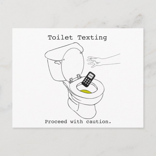 Toilet Texting Postcard (Front)