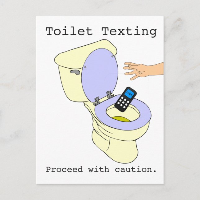Toilet Texting Postcard (Front)