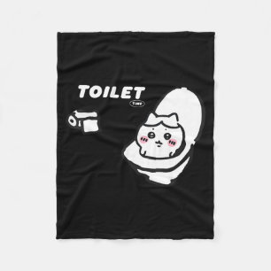 Toilet Time Chikawa Meme Tee  Fleece Blanket