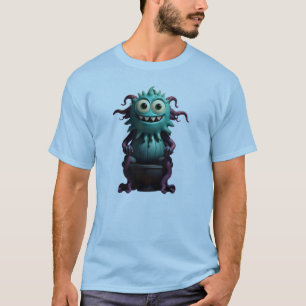 Toilet Time with the Adorable Monster T-Shirt