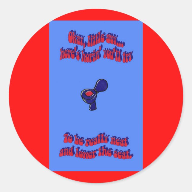 Toilet Training 105 Classic Round Sticker (Front)