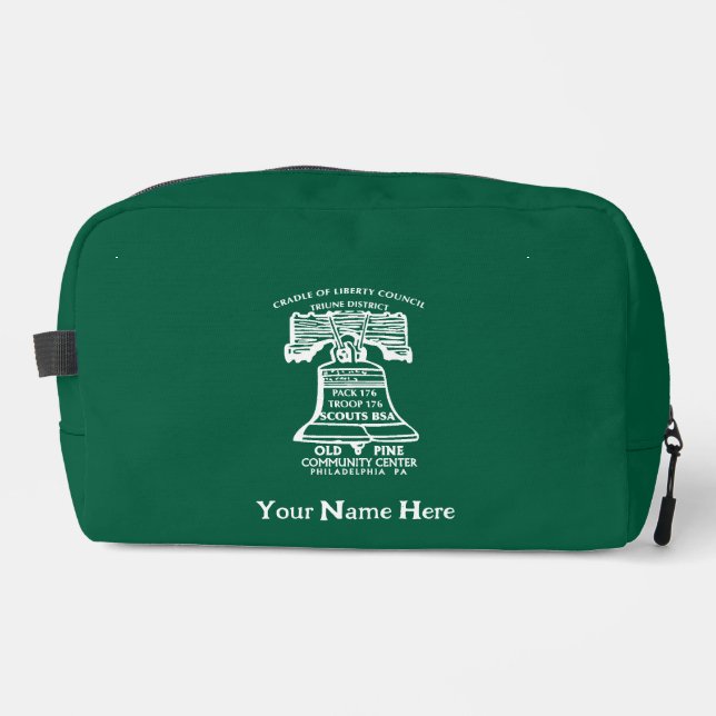 Toiletry Bag - Forest Green (Personalised) (Front)