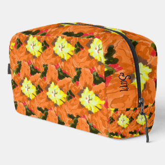 Toiletry Bag : Orange Flower