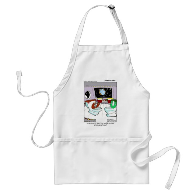 Toilets From Outer Space Funny Tees Mugs Cards Etc Standard Apron (Front)