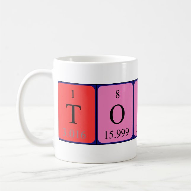 Toivo periodic table name mug (Left)