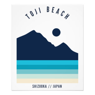Toji Beach Shizuoka Japan Retro Vintage Photo Print