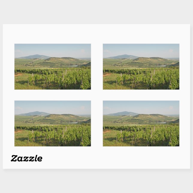 Tokaj vineyards, Hungary Rectangular Sticker (Sheet)