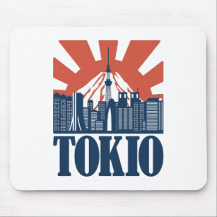 Tokio city skyline design mouse pad