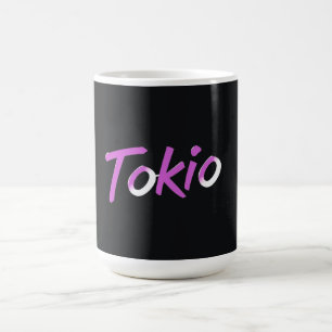Tokio purple and white coffee mug