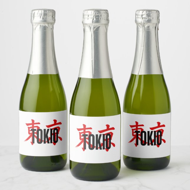 Tokio samurai sparkling wine label (Bottles)