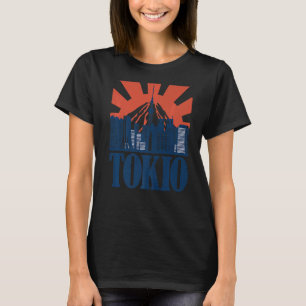 Tokio Skyline Japan Japanese Souvenir Vintage Retr T-Shirt