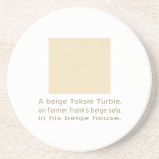 Toksie Turbie Beige on Beige Coaster