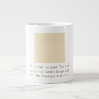 Toksie Turbie Beige on Beige Large Coffee Mug