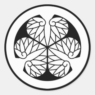 Tokugawa hollyhock(13) classic round sticker