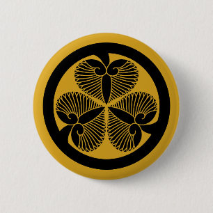 Tokugawa hollyhock 7(6th Ienobu)35 6 Cm Round Badge