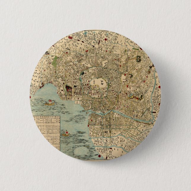 tokyo1854 6 cm round badge (Front)