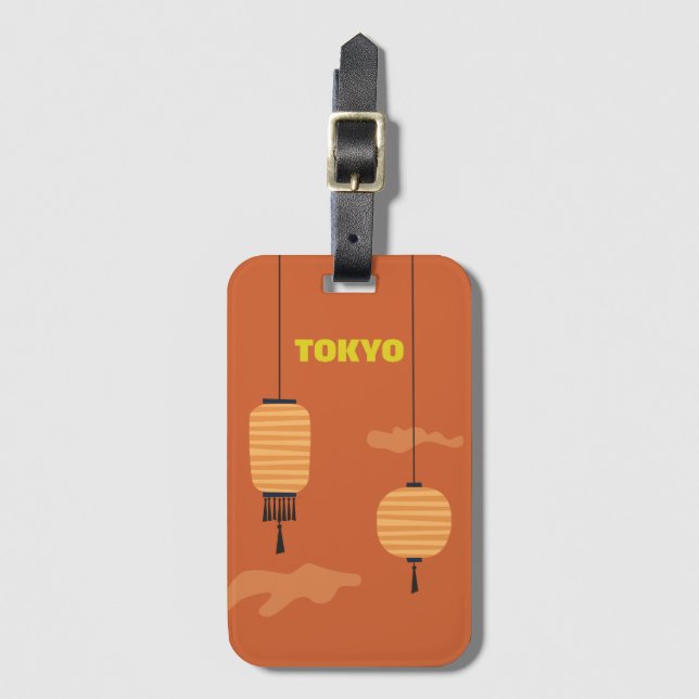 Tokyo Acrylic Luggage Tag (Front Vertical)