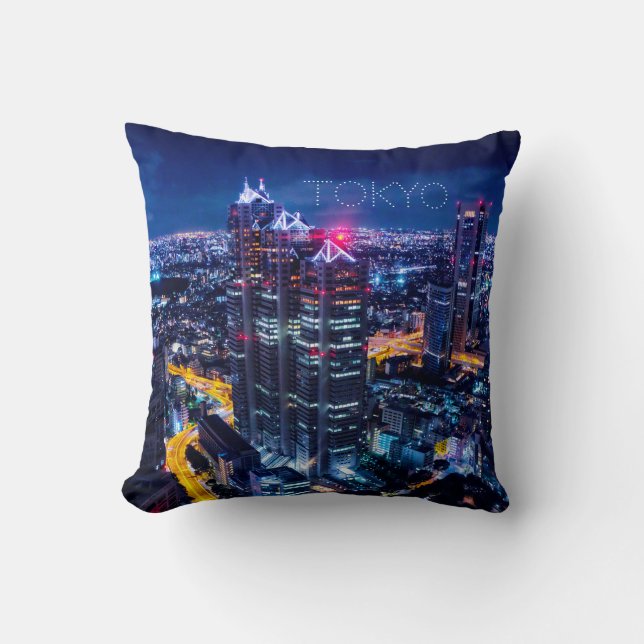 Tokyo at night cushion (Front)