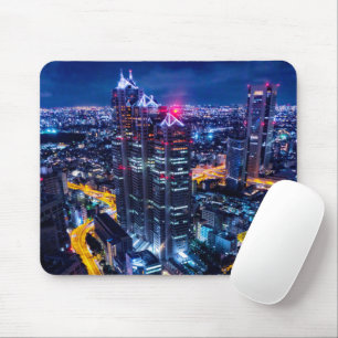 Tokyo at night mouse pad