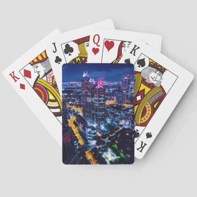 Tokyo at night playing cards (Back)