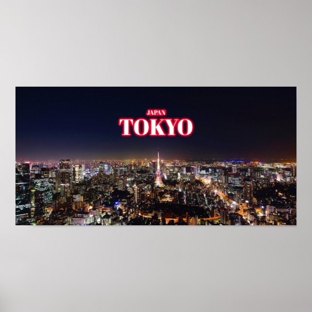 Tokyo City At Night - Japan Poster (Front)