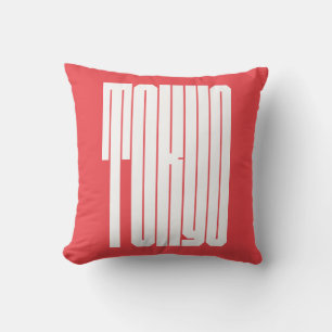 Tokyo City bold typography Cushion