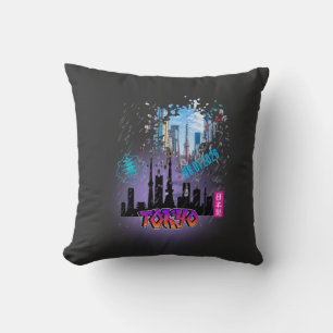 Tokyo City Travel Throw Pillows