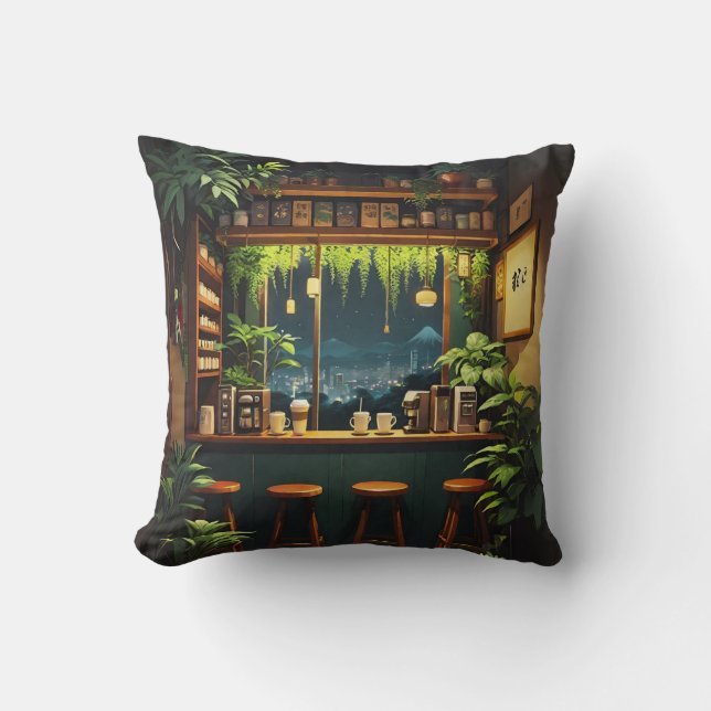 Tokyo Coffee House  Cushion (Front)