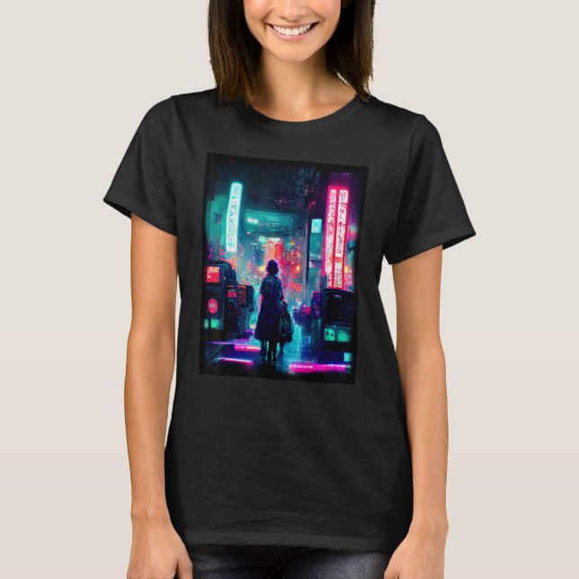 Tokyo Cyberpunks Retro lo fi indie Japan vibe aest T-Shirt (Front)