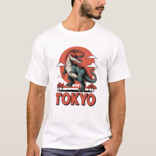 Tokyo Dinosaur – Retro T-Rex Graphic T-Shirt