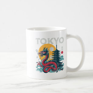 Tokyo Dragon Vintage Asian Japanese Mythical Women Coffee Mug