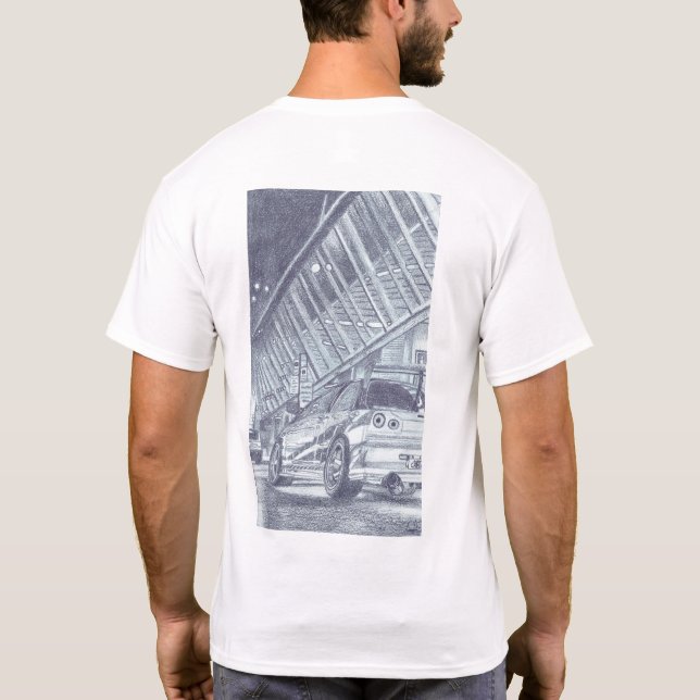 Tokyo Drift Hand- Drawn T-Shirt (Back)