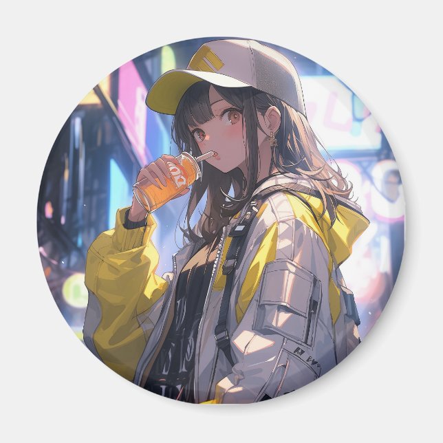 Tokyo Girl | 東京娘 GenerartiveAI シール Magnet (Front)