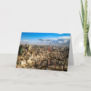 Tokyo, Japan aerial view Card