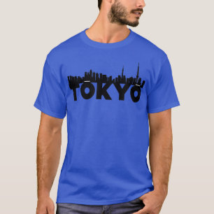 Tokyo Japan Asia City Skyline Silhouette Outline S T-Shirt