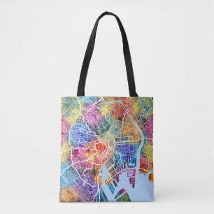 Tokyo Japan City Map Tote Bag