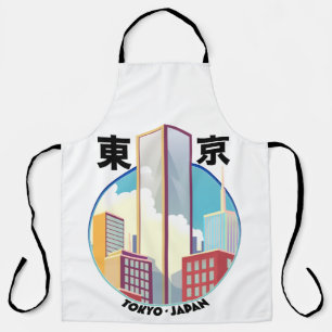 Tokyo Japan Cityscape logo Apron