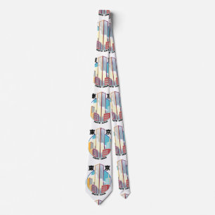 Tokyo Japan Cityscape logo Tie